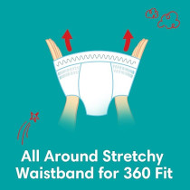 Pampers Baby-Dry Pants Diapers With Aloe Vera Lotion, 360 Fit And Up To 100% Leakproof, Size 5, 12-18Kg, Mega Pack, 48 Count