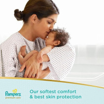 Pampers Premium Care Newborn Taped Diapers, Size 1, 2-5Kg, Unique Softest Absorption For Ultimate Skin Protection, 108 Count