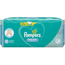 Pampers Fresh Clean 81688037 Baby Wet Wipes 104 Pc(S) - Baby Wipes Wet Baby Wipe, Plastic Bag, Girl/Boy, White