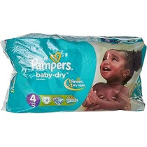 Pampers Baby-Dry Diapers, Size 4, 8-16 Kg, Air Channels, 1 Pamper 1 Dry Night, Pack Of 8