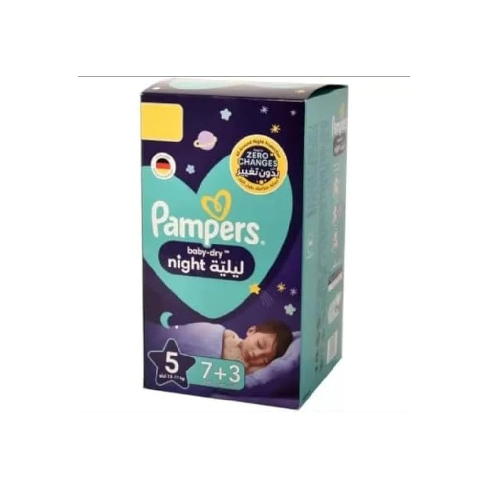 Pampers Baby-Dry Night Diapers Size 5, 8 x 10 (80 Count)