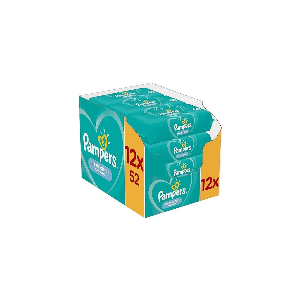Pampers Fresh Clean Baby Wipes, 12 Packs