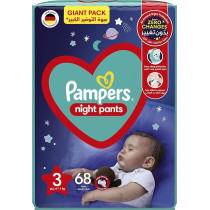 Pampers Baby-Dry Night Pants Diapers For All Around Night Protection, Size 3, 6-11Kg, 68 Diaper Count