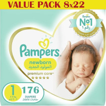 Pampers Premium Care New Born 1-22 Pc, Set Of 8