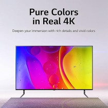 LG NanoCell 55 Inch NANO84 Series 4K HDR WebOS Smart AI ThinQ Local Dimming Smart TV, Black