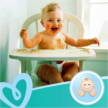 Pampers Fresh Clean 81688041 Baby Wipes, Pack Of 52, Wet Baby Wipe, Plastic Bag, Girl/Boy, Turquoise, White