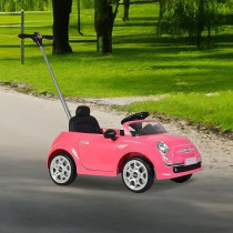 Best Ride On Cars FIAT 500 Pushing Car Pink 3622