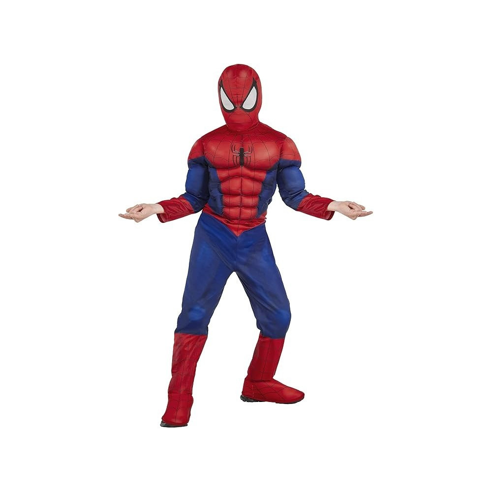 Rubies Marvel Ultimate Spider-Man Deluxe Muscle Chest Costume, Child Small, Small One Colour