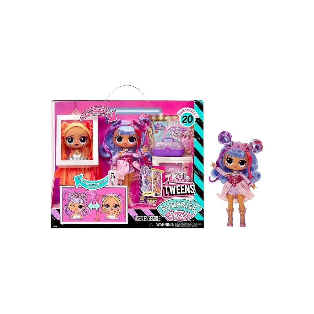 L.O.L. Surprise Tweens Surprise Swap Fashion Doll Buns-2-Braids Bailey With 20+ Surprises Including Styling Head And Fabulous Fashions And Accessories Great Gift For Kids Ages 4+
