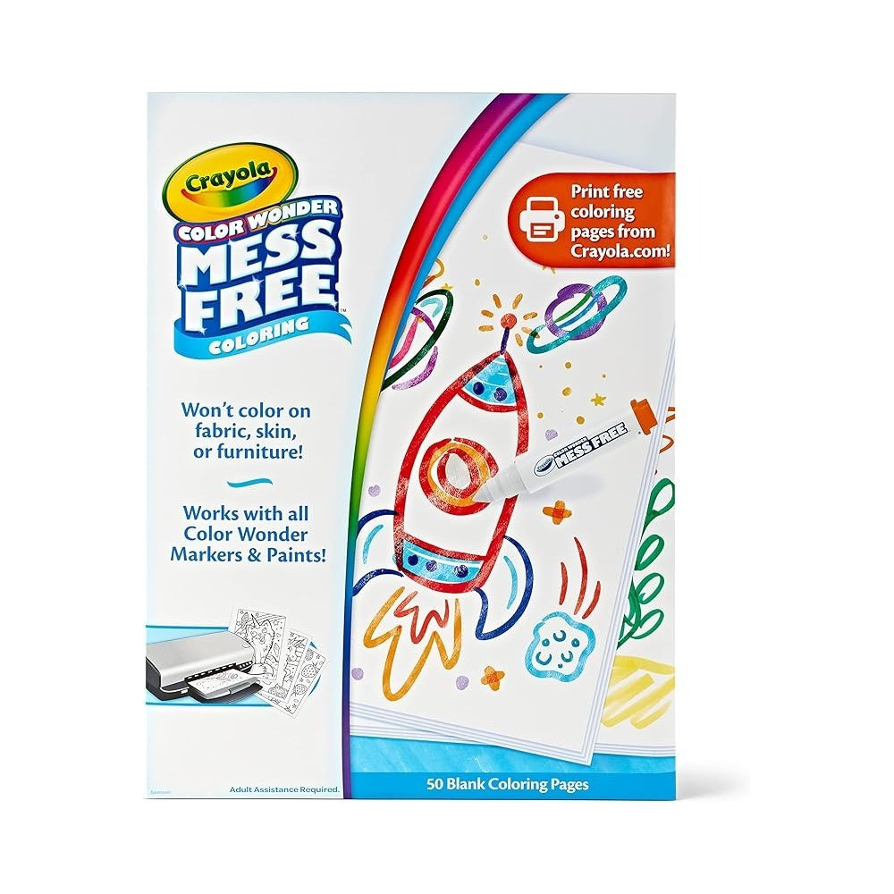Crayola Wonder Blank Coloring Pages, 50 Count, 752840