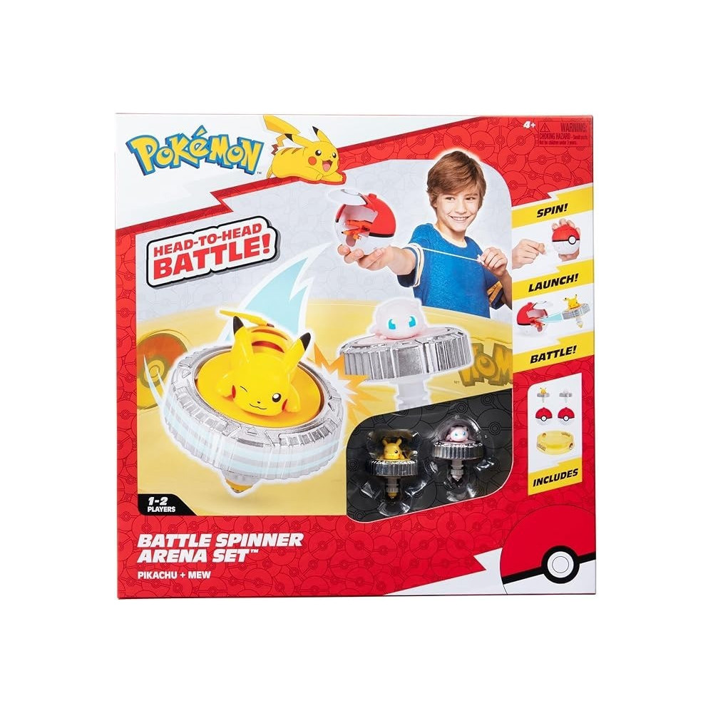Pokemon Battle Spinner Arena Set - Two Battle Spinners With Two Poke Ball Spinner Launchers And Battle Arena
