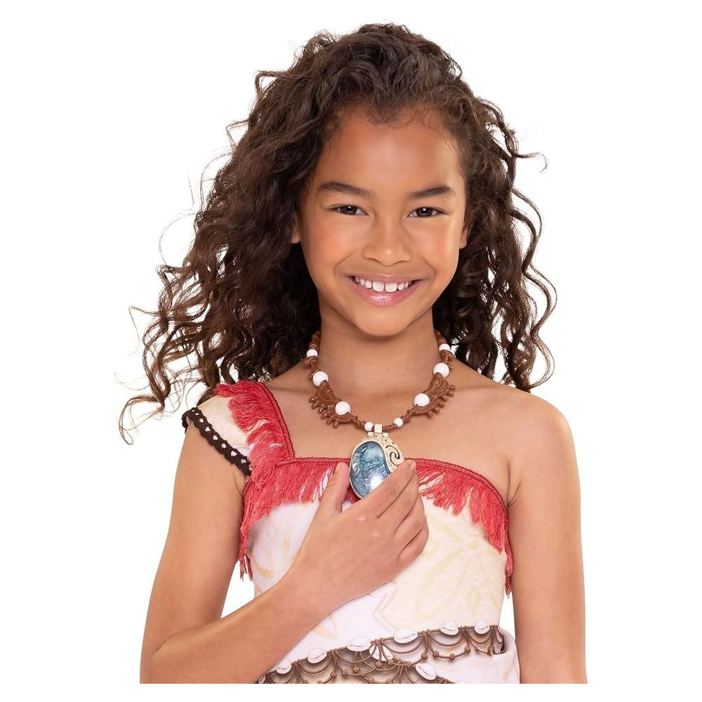 Moana 2 Disneys Necklace Magical Seashell Star Light-Up Necklace By Jakks Pacific For Girls Role Play And Dress Up Officially Licensed By Disney