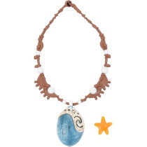 Moana 2 Disneys Necklace Magical Seashell Star Light-Up Necklace By Jakks Pacific For Girls Role Play And Dress Up Officially Licensed By Disney
