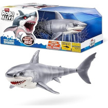 Zuru Robo Alive Great White Shark Series 1 By Zuru Robotic Shark Toy With Battery Powered Lighting Summer Pool Toy Bath