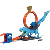 Hot Wheels City T-Rex Loop And Stunt Playset, Track Set With 1 Toy Car