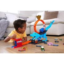 Hot Wheels City T-Rex Loop And Stunt Playset, Track Set With 1 Toy Car