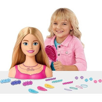 Barbie Doll Styling Head, Blond Hair With 20 Colorful Accessories