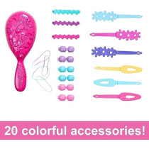Barbie Doll Styling Head, Blond Hair With 20 Colorful Accessories