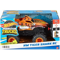 Hot Wheels Rc Monster Trucks Hw Tiger Shark Rc In 1:24 Scale, Remote-Control Toy Truck