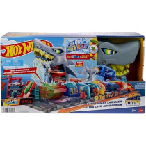 Hot Wheels Lets Race Netflix - City Shark Wash Station with 1:64 Scale Color Reveal Car, Colour Changing Function And Storage, HTN82