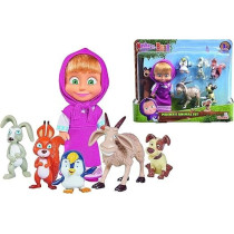 Masha And The Bear Animal Friends Play Set Doll, 5 Animals, 109301060