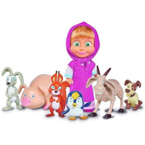 Masha And The Bear Animal Friends Play Set Doll, 5 Animals, 109301060