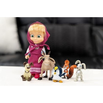 Masha And The Bear Animal Friends Play Set Doll, 5 Animals, 109301060