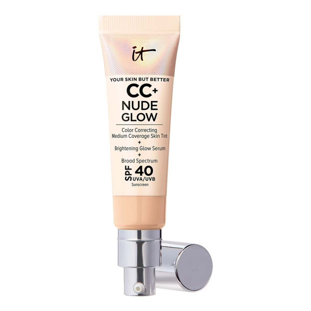 IT Cosmetics Cc+ Nude Glow Lightweight Foundation + Glow Serum With Spf 40, 32Ml Lght Med