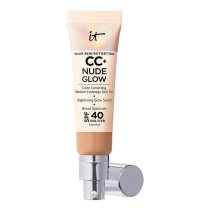IT Cosmetics Cc+ Nude Glow Lightweight Foundation + Glow Serum With Spf 40, 32Ml Med Tan
