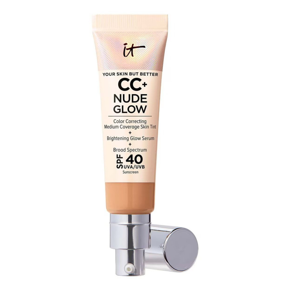 IT Cosmetics Cc+ Nude Glow Lightweight Foundation + Glow Serum With Spf 40, 32Ml Neut Tan