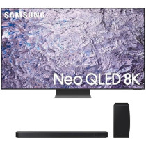 Samsung 85 Inch 8K Neo QLED HDR Quantum Matrix Technology Pro With Samsung 5.1.2ch Soundbar, Black