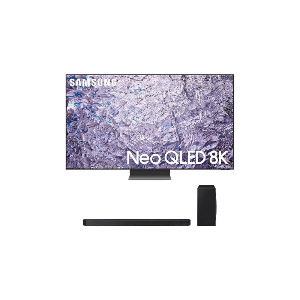Samsung 85 Inch 8K Neo QLED HDR Quantum Matrix Technology Pro With Samsung 5.1.2ch Soundbar, Black