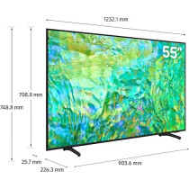 Samsung 55 Inch 4K LED HDR Crystal UHD AirSlim Crystal Processor, UA55CU8100UXZN