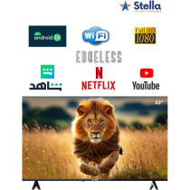 Stella 43 inch Edgeless FHD Android 14 Smart TV with Netflix, Youtube, Prime Video -SLED43EAJ