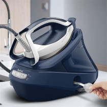 Tefal GV9720 Pro Express Ultimate Steam Iron Station Powerful 8-Bar Pressure Constant Steam Release 170 g/min, Steam Boost 590 g/min Removable Limescale Collector Extra Quiet White/Blue