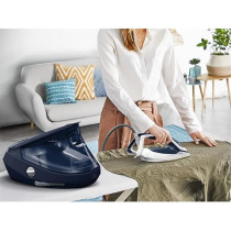 Tefal GV9720 Pro Express Ultimate Steam Iron Station Powerful 8-Bar Pressure Constant Steam Release 170 g/min, Steam Boost 590 g/min Removable Limescale Collector Extra Quiet White/Blue