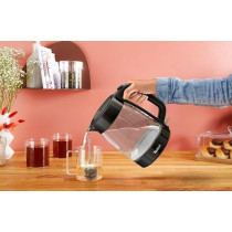Tefal Electric Glass Kettle KI840830, with Auto Shut-Off And Removable Mesh Filter, Fresh Water Boiled, 2200W, 1.7 Liters, Black