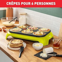 Tefal PY559312 Crep'Party Colormania, Crepes and Pancakes Cooker, Cactus Green
