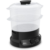 Tefal Steam Cooker Minicompact Black 6L Steamer Easy To Store, VC139865