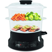 Tefal Steam Cooker Minicompact Black 6L Steamer Easy To Store, VC139865