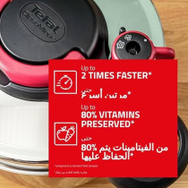 Tefal Pressure Cooker Clipso Minut Easy 6L Express Cooking Vitamins Preserved One-Handed Opening/Closing Safe Full Compatibility With All Stovetops, P4620768