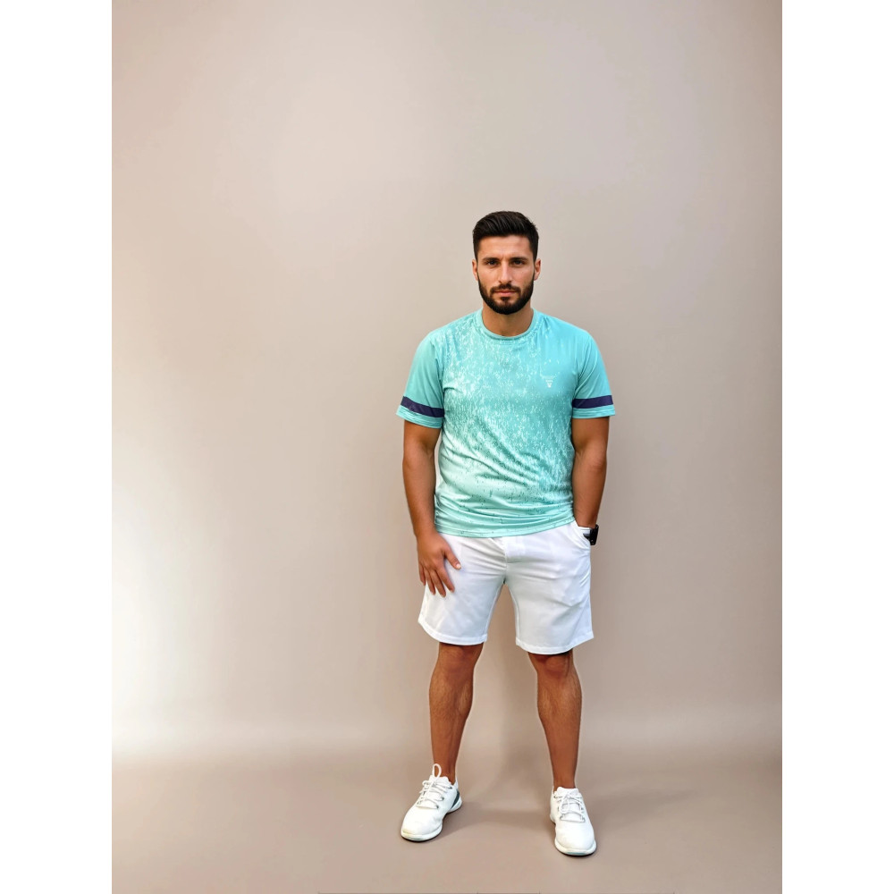 Zeus Logo Print Sports T-shirt, S Green