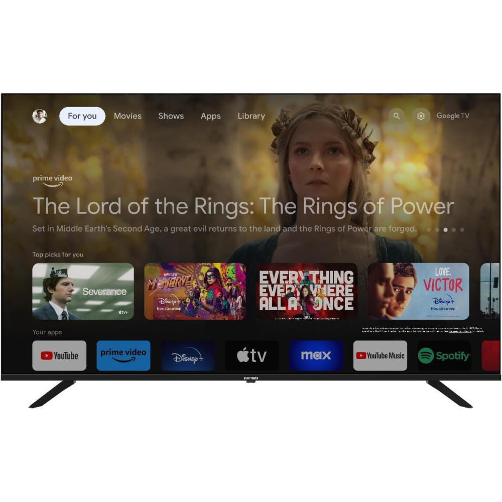 STAR TRACK 65 Inch 4K HDR Smart Google TV with Built-in Chromecast & Google Assistance, Hands-free Voice Control with Dolby Audio (ST -65K-KT2200GT)