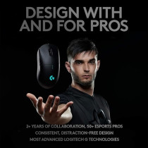 Logitech G Pro Wireless Gaming Mouse, Hero 25K Sensor, 25,600 Dpi, Rgb, Ultra Lightweight, 4-8 Programmable Buttons, Long Battery Life, Powerplay-Compatible, Built For Esports, Pc/Mac, Black