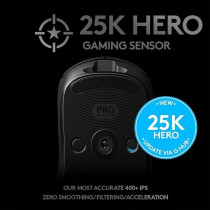 Logitech G Pro Wireless Gaming Mouse, Hero 25K Sensor, 25,600 Dpi, Rgb, Ultra Lightweight, 4-8 Programmable Buttons, Long Battery Life, Powerplay-Compatible, Built For Esports, Pc/Mac, Black