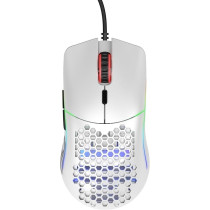 Glorious Pc Gaming Race Model O Wired Gaming Mouse, Rgb 67G Lightweight Ergonomic, Backlit Honeycomb Shell Design Mice (Matte White)