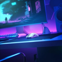 Glorious Pc Gaming Race Model O Wired Gaming Mouse, Rgb 67G Lightweight Ergonomic, Backlit Honeycomb Shell Design Mice (Matte White)