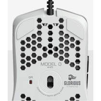 Glorious Pc Gaming Race Model O Wired Gaming Mouse, Rgb 67G Lightweight Ergonomic, Backlit Honeycomb Shell Design Mice (Matte White)