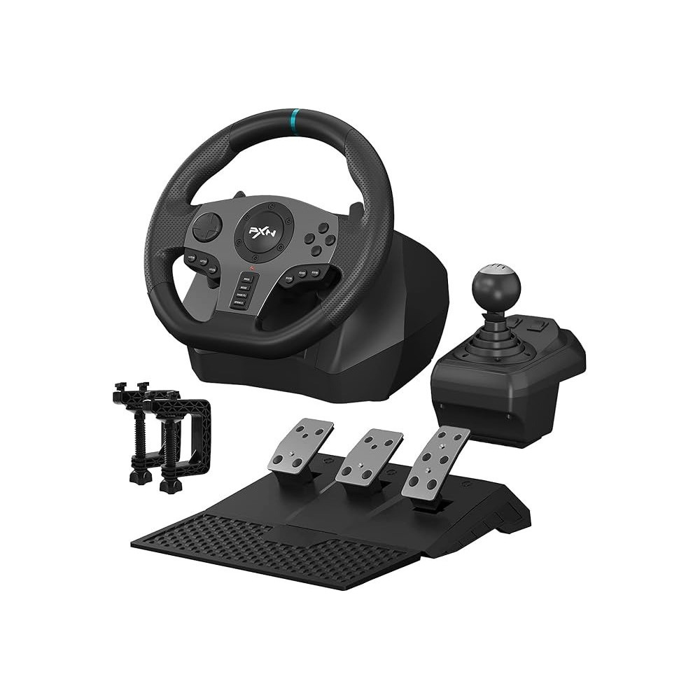 Pxn V9 Driving Racing Steering Wheel With Pedals, Gear Shifter, 270/900 Degree Racing Simulator, Compatible With Pc, Ps3, PS4, For Switch