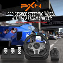 Pxn V9 Driving Racing Steering Wheel With Pedals, Gear Shifter, 270/900 Degree Racing Simulator, Compatible With Pc, Ps3, PS4, For Switch